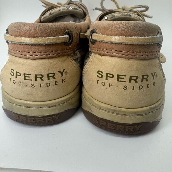 Sperry Angelfish Leopard Sequined Boat Shoes - Picture 7 of 9